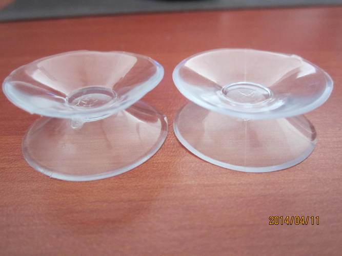 PVC透明环保料双面吸盘（直径22mm蘑菇头带孔吸盘）产品详解